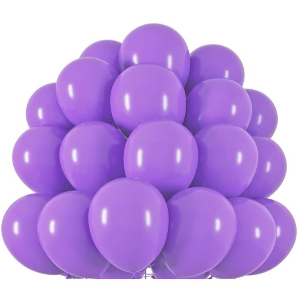 65pcs Purple Latex Balloons for Party Decorations – Birthday, Wedding, Baby Show